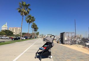 Long Beach mit Baby
