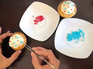 Gender Reveal Cupcakes verzieren
