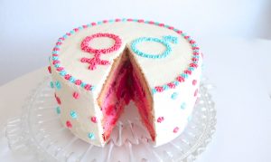 Gender Reveal Kuchen backen