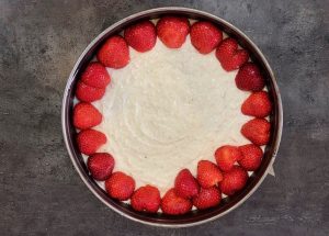 Erdbeer-Schoko-Kuchen mit Pudding Rezept Puddingfüllung