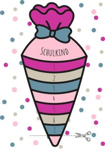 Vorfreude auf Schule steigern mit dieser Schultüte zum Abschneiden