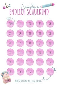 Countdown zur Einschulung - so wird die Wartezeit für Schulanfänger greifbar