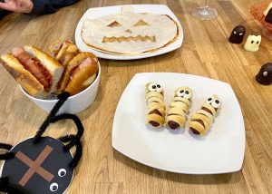 Herzhaftes Halloween Essen, gruseliges Fingerfood